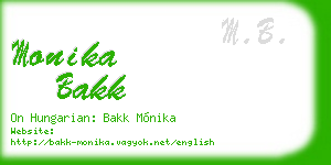 monika bakk business card