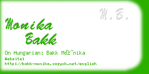 monika bakk business card